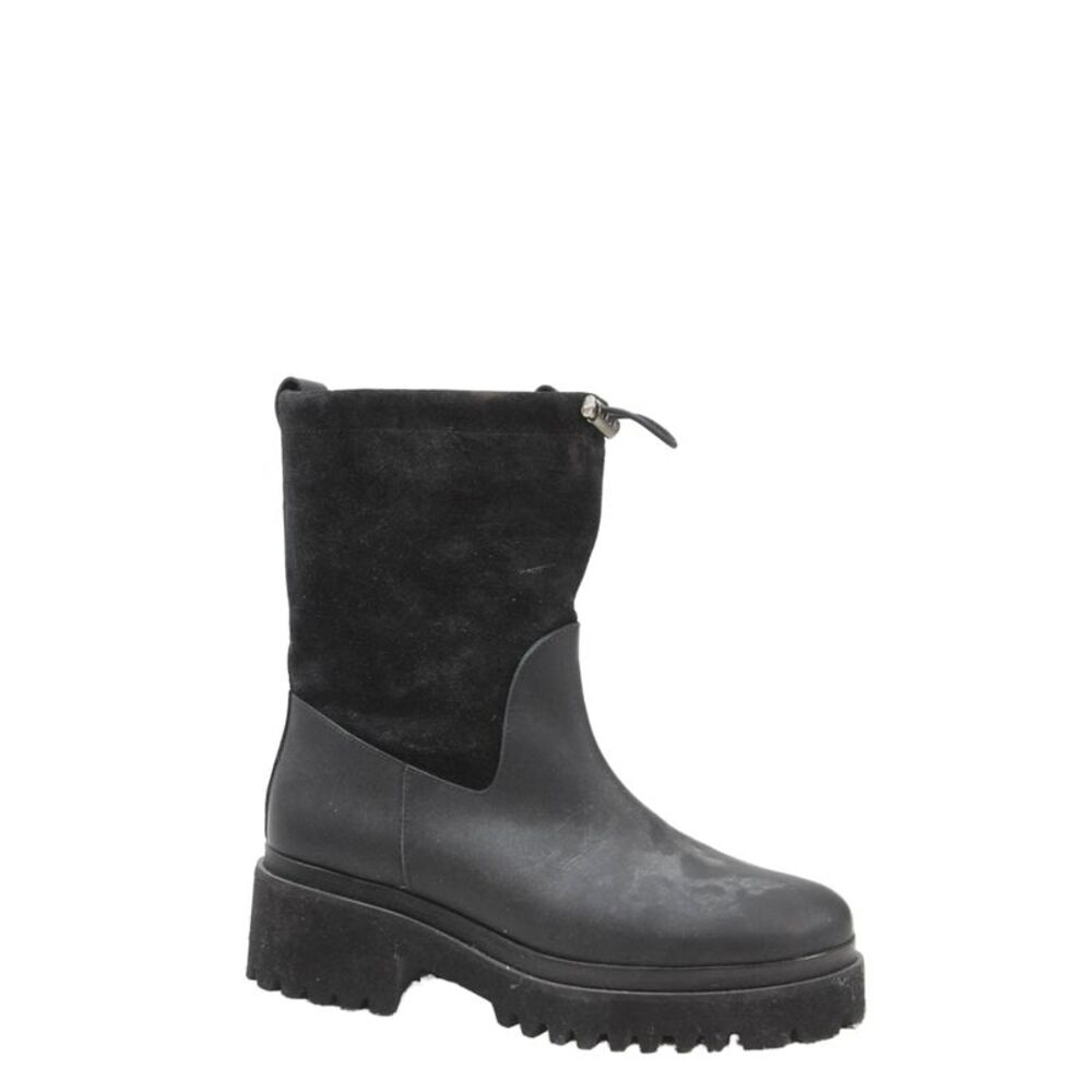 Freda Salvador Womens Suede Drawstring Ankle Boots Black Size 7